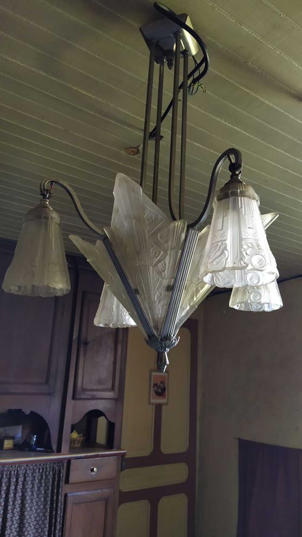 lustre Art d&eacute;co d'&eacute;poque 