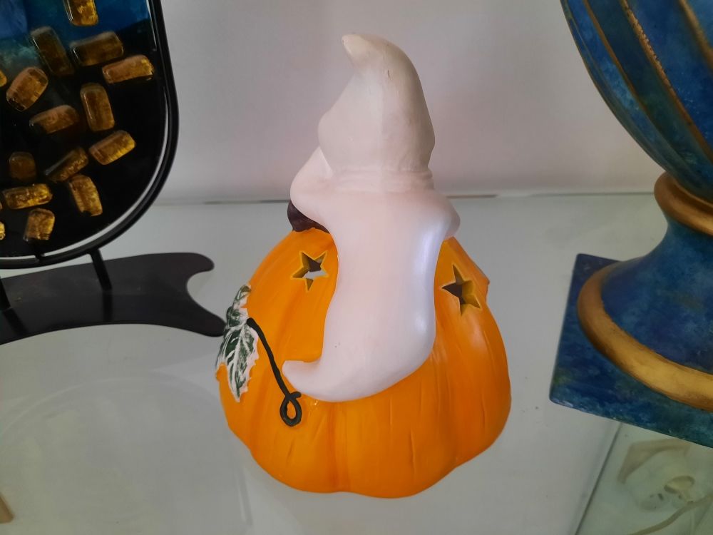 photophore Halloween, fant&ocirc;me, citrouille Décoration