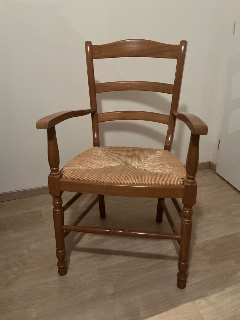 Fauteuil bois massif ch&ecirc;ne clair Meubles