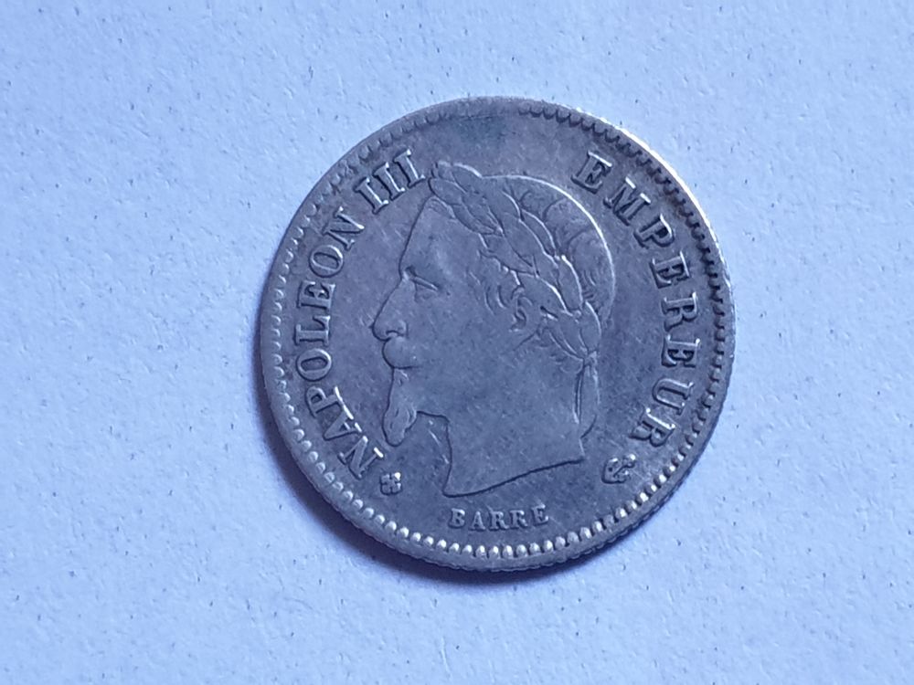 Pi&egrave;ce 20 centimes Napol&eacute;on III 1867BB 