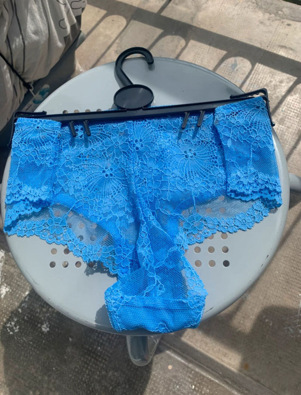 Parure lingerie Manoukian bleu ciel dentelle NEUVE avec &eacute;tiquettes 90C + 42/44 Vêtements