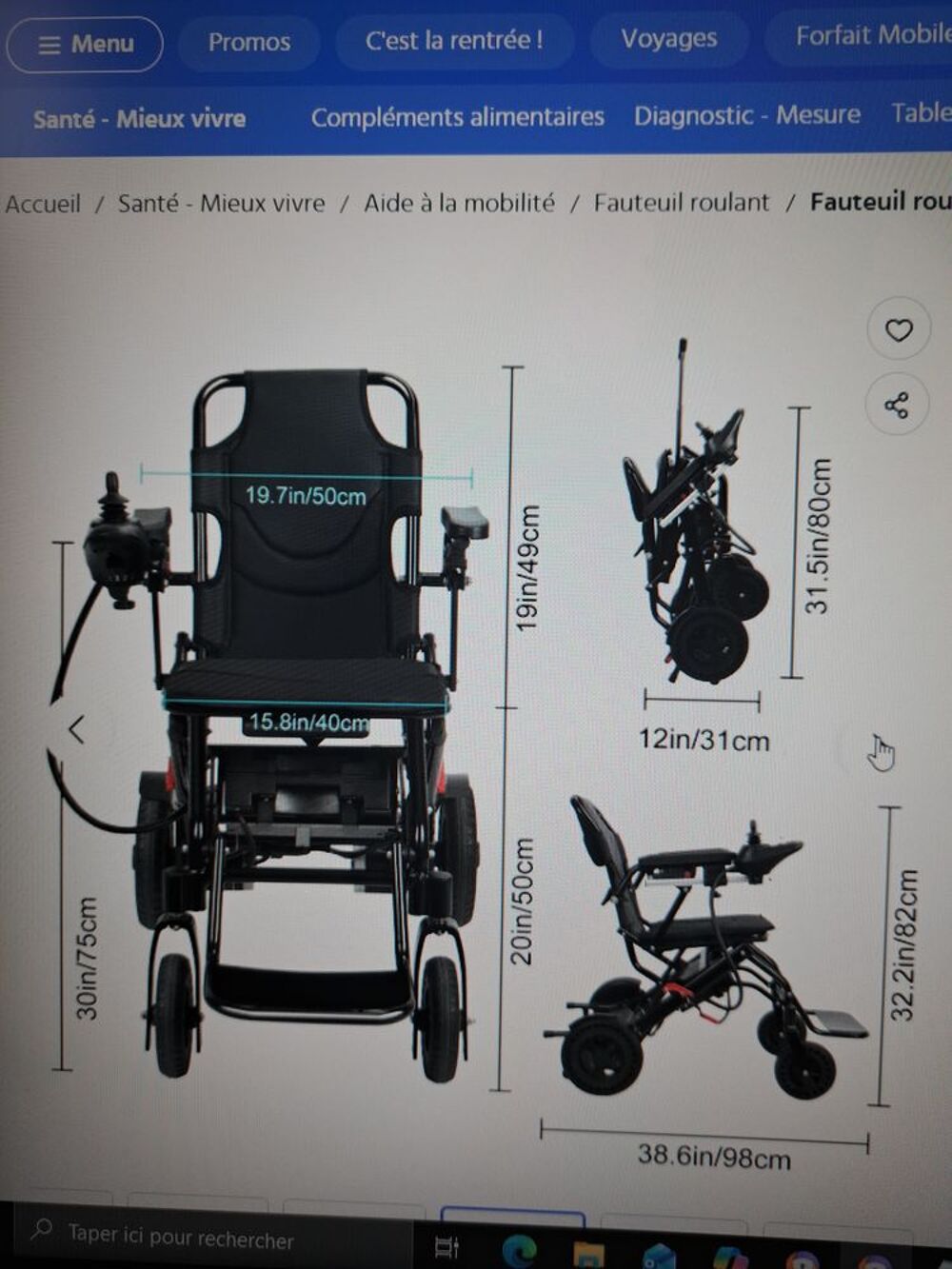 Fauteuil &eacute;lectrique neuf Cuisine