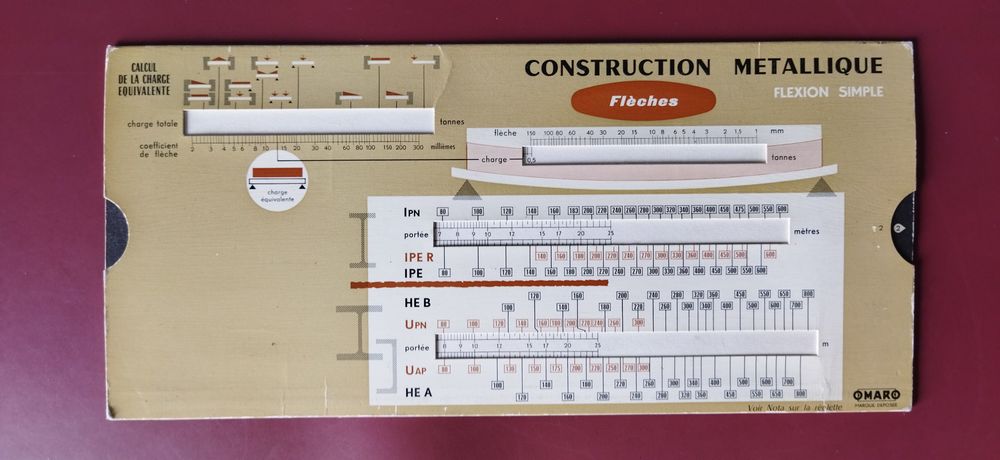   REGLE A CALCULER CONSTRUCTIONS METALLIQUES 1962 