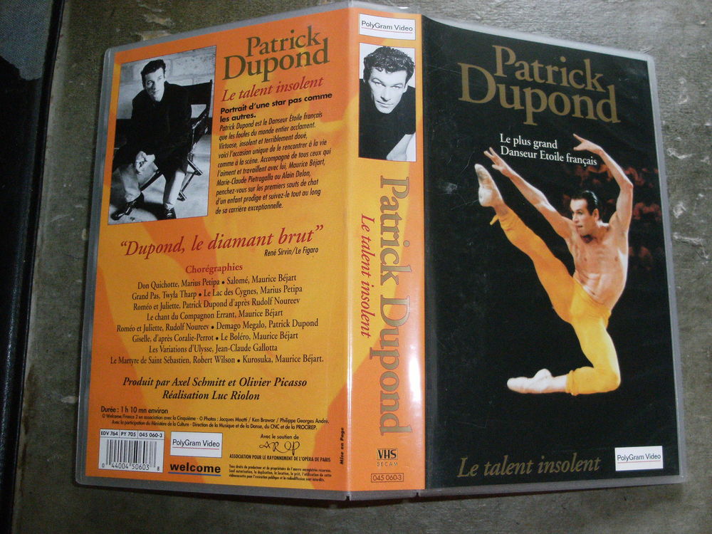 Rare film : " Patrick Dupond , le talent insolent " DVD et blu-ray