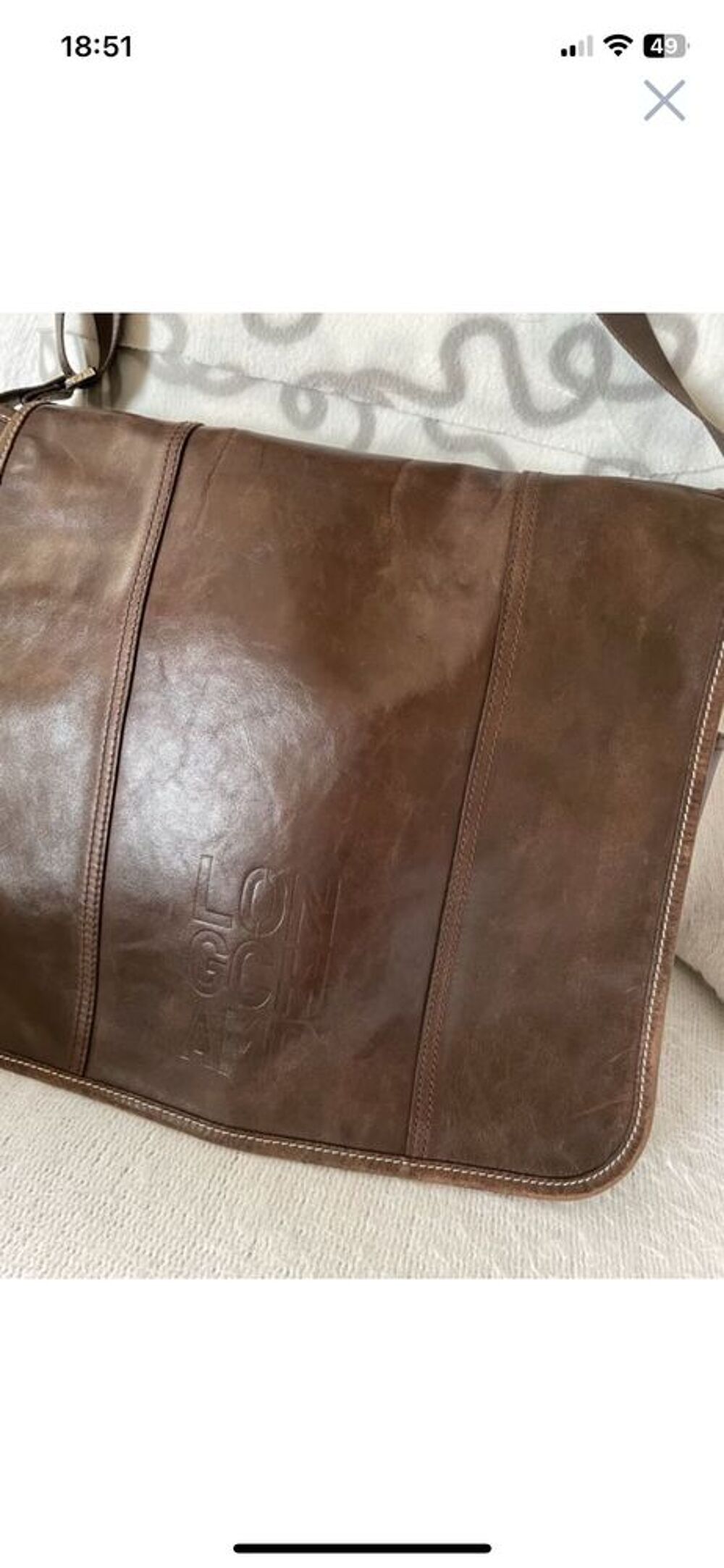 sac Longchamp cuir Maroquinerie