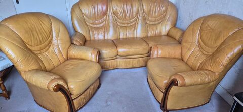 Salon cuir 3 Places + 2 fauteuils 100 Saint-Michel (16)