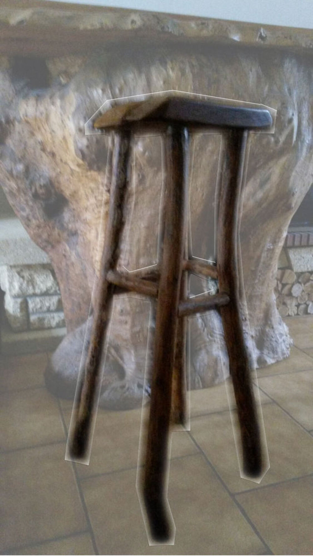 Tabouret de Bar en Orme massif Meubles
