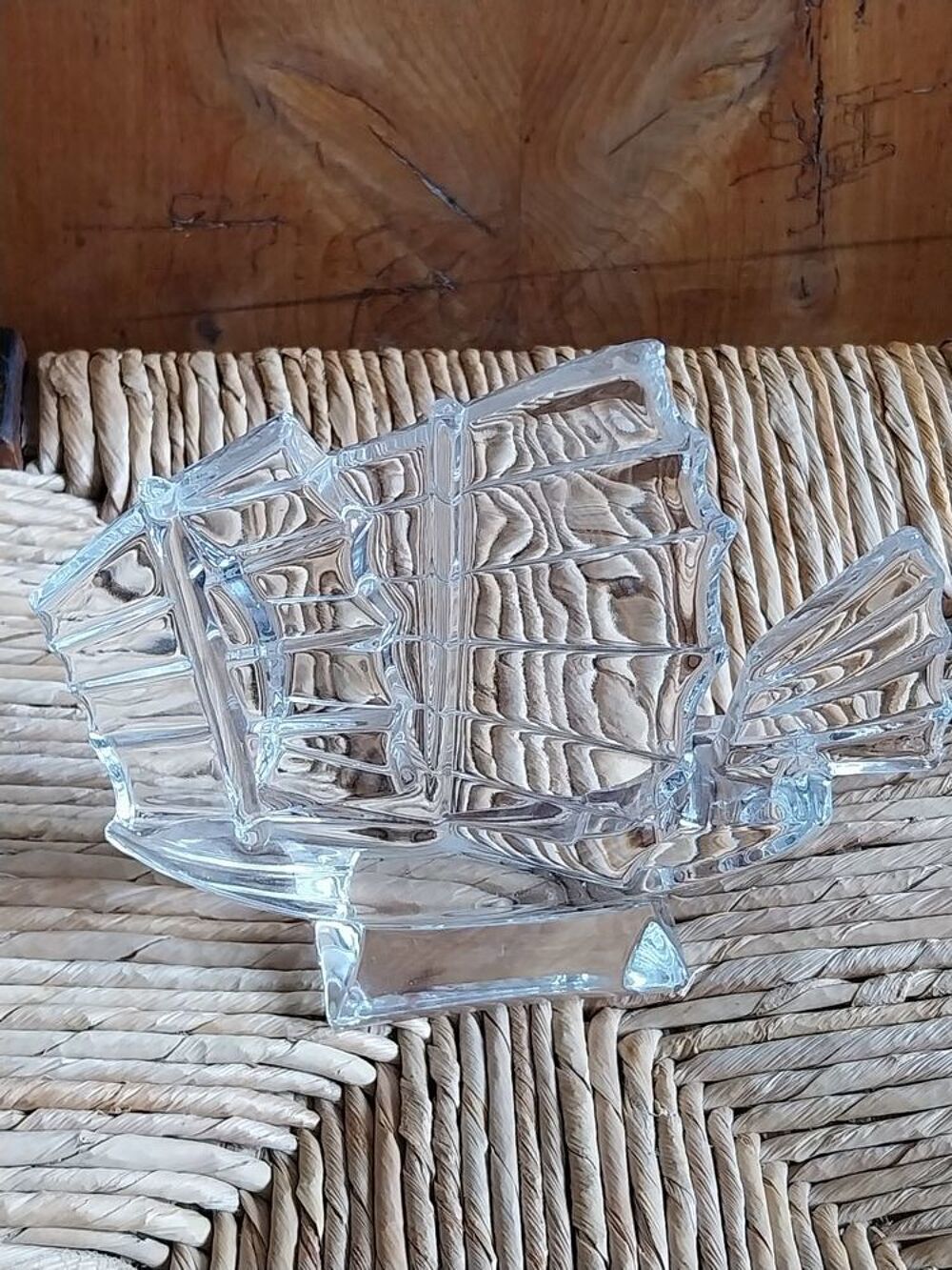 Bateau &agrave; voile Jonque en verre vintage Décoration