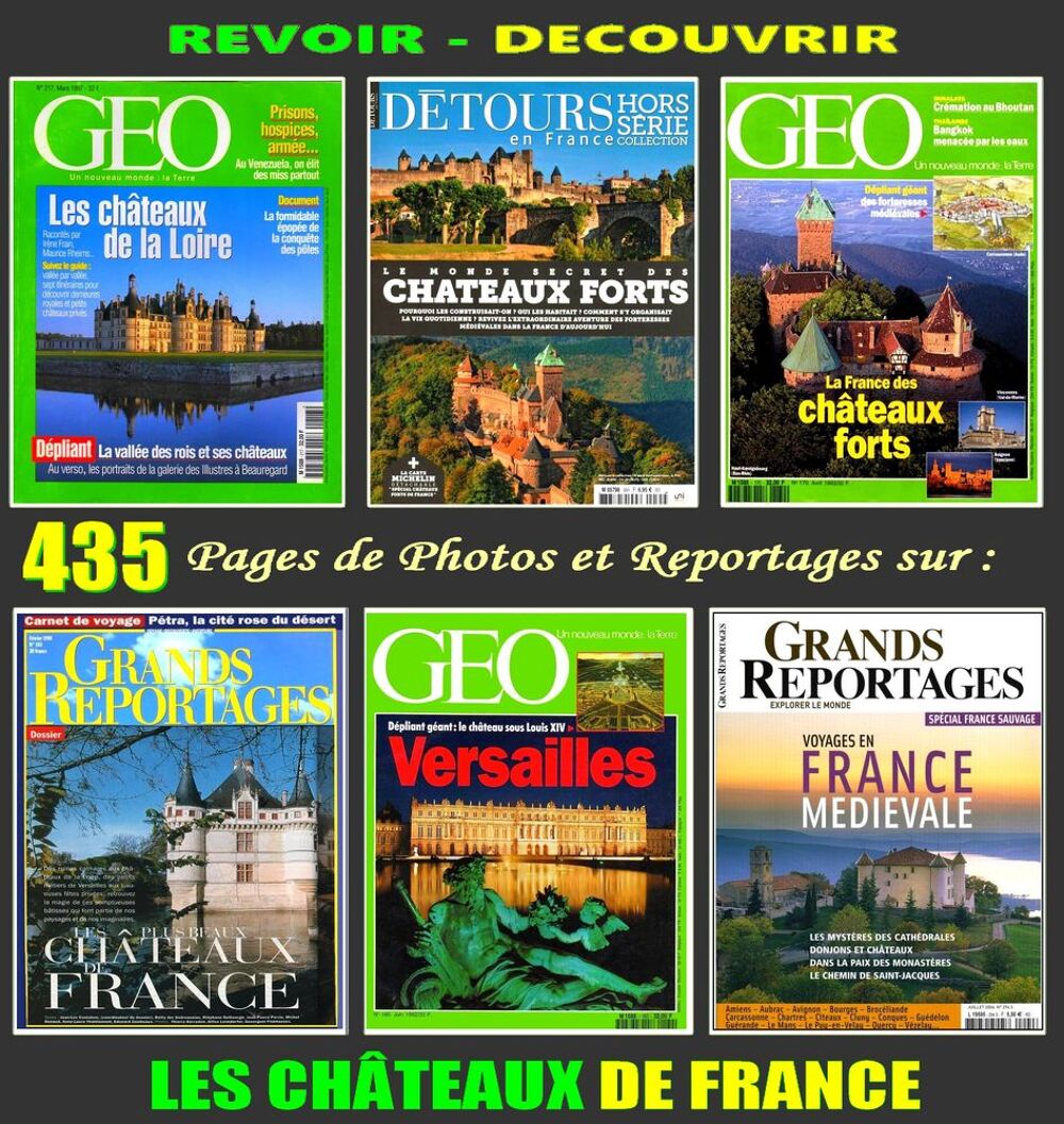 LES CH&Acirc;TEAUX DE FRANCE : 435 pages de REPORTAGES Livres et BD
