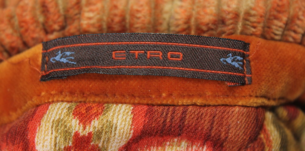 Veste velours matelass&eacute;e ETRO T.XL. Vêtements