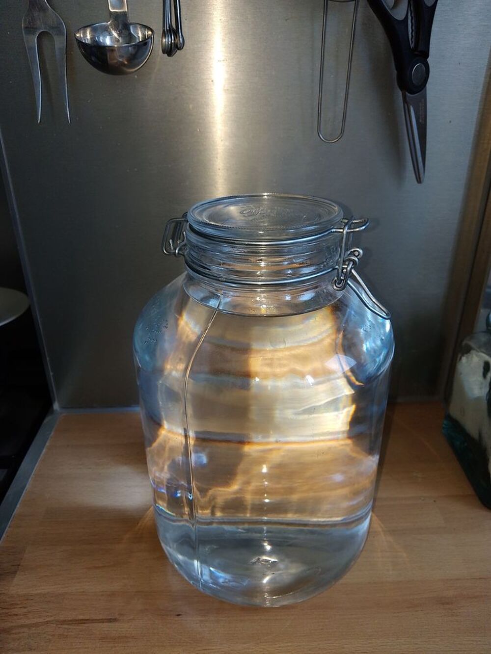 Bocal , bocaux , en verre , a fermeture m&eacute;canique 5 litres Cuisine