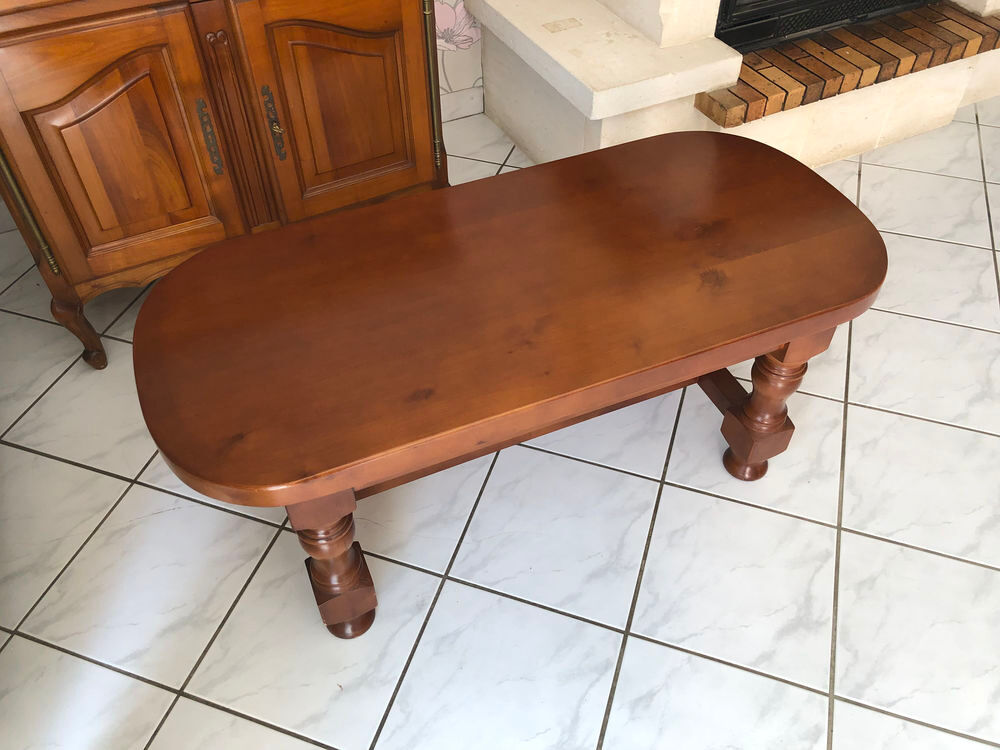 Belle table de salon - table basse en bois massif (merisier) Meubles