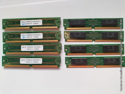 Lot de 8 Barrettes Mmoire RAM  Vintage  (SEC) 4 Mo en 70 ns 9 Canet-en-Roussillon (66)