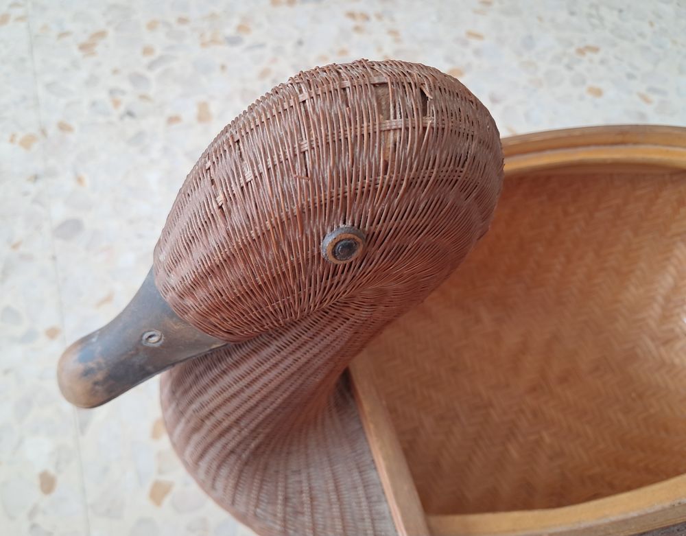 canard en osier rotin tress&eacute; de 2 mani&egrave;res diff&eacute;rentes Décoration