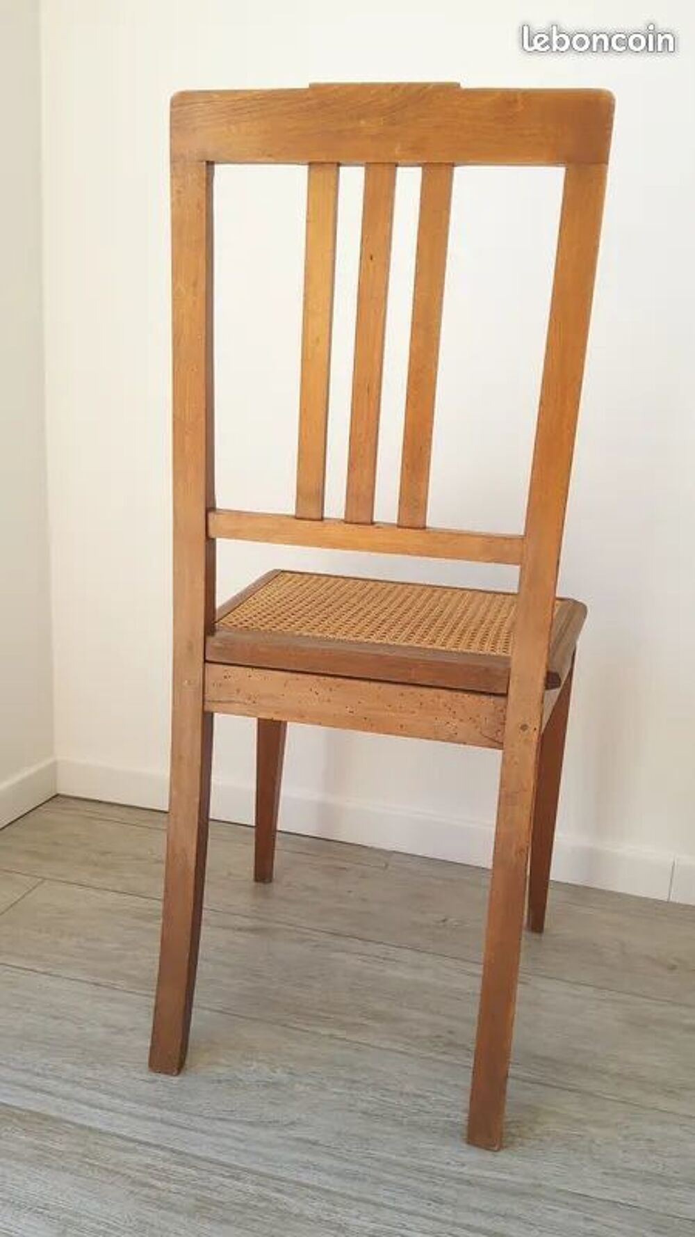 Chaise vintage bois et cannage Meubles