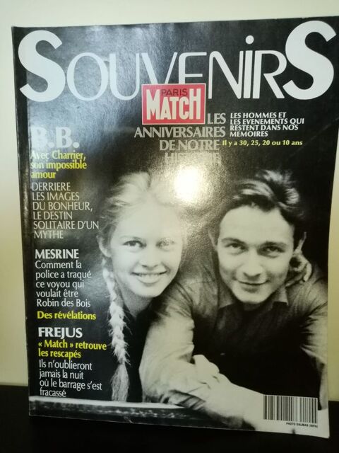 Souvenirs Paris Match de Septembre 1989 - Brigitte Bardot av 10 Angers (49)