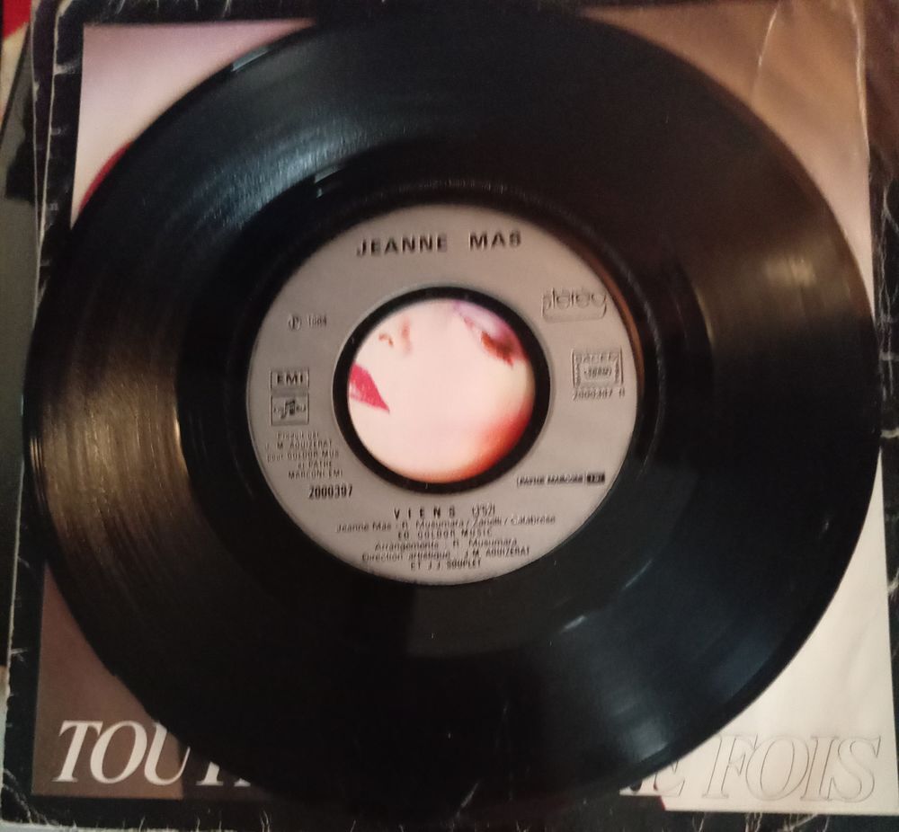 JEANNE MAS / 3 X DISQUES VYNIL 45 TOURS CD et vinyles