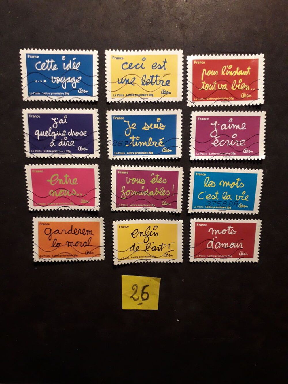 3 s&eacute;ries compl&egrave;tes de timbres oblit&eacute;r&eacute;s . N&deg; 22 - 26 - 27 