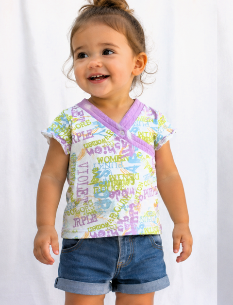 t-shirt bébé fille 24 mois cache coeur manches courtes TBE 1 Brienne-le-Château (10)