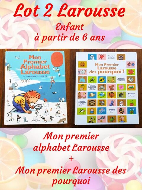 Lot 2 livres Larousse Apprentissage Enfant à partir de 6 ans Bondoufle (91)