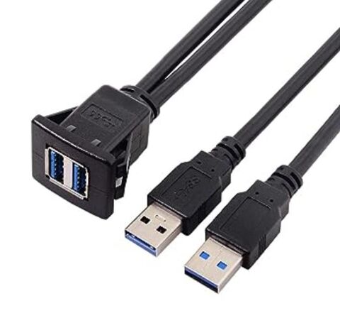 Câble USB 3.0 double ports carrés femelle-mâle 2x 1m NEUF 20 Aubin (12)