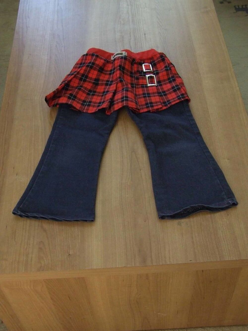 Pantalon jupe, taille &eacute;lastiqu&eacute;e, Bleu et &eacute;cossais, 6&nbsp;ans Vêtements enfants
