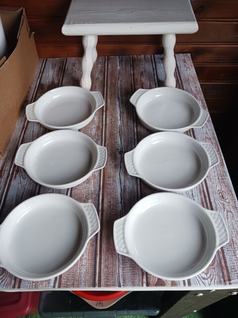 6 Plats en Porcelaine Blancs à Oreilles 10 Thourotte (60)