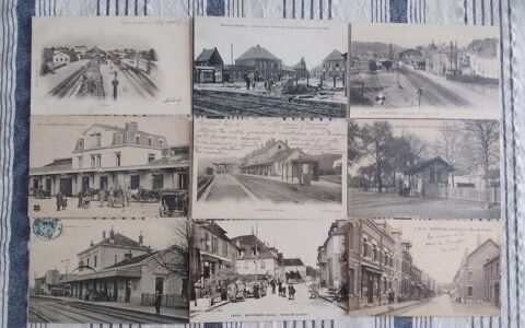   Lot de 10 CPA Gare en France Trains � Vapeur Circul� 18 Joigny (89)