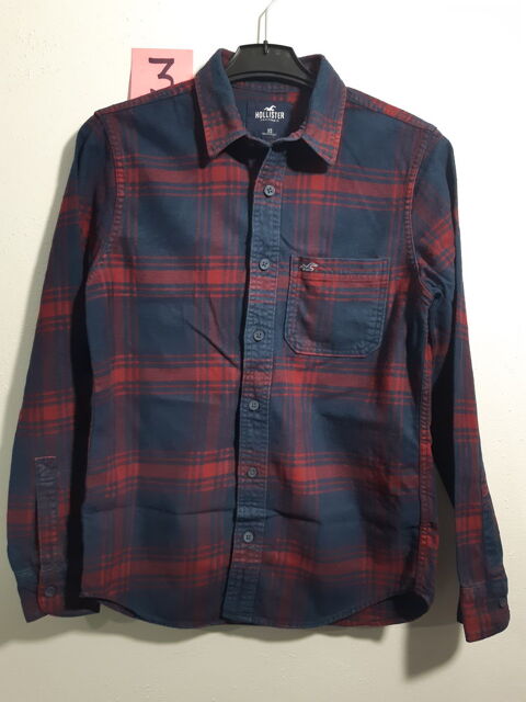 Chemise manches longues Homme Bleu - Hollister - � carreaux 10 Bonneuil-sur-Marne (94)