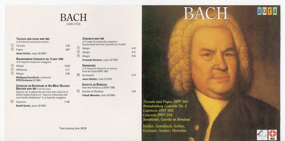 Toccata - Jean-S&eacute;bastien Bach CD et vinyles