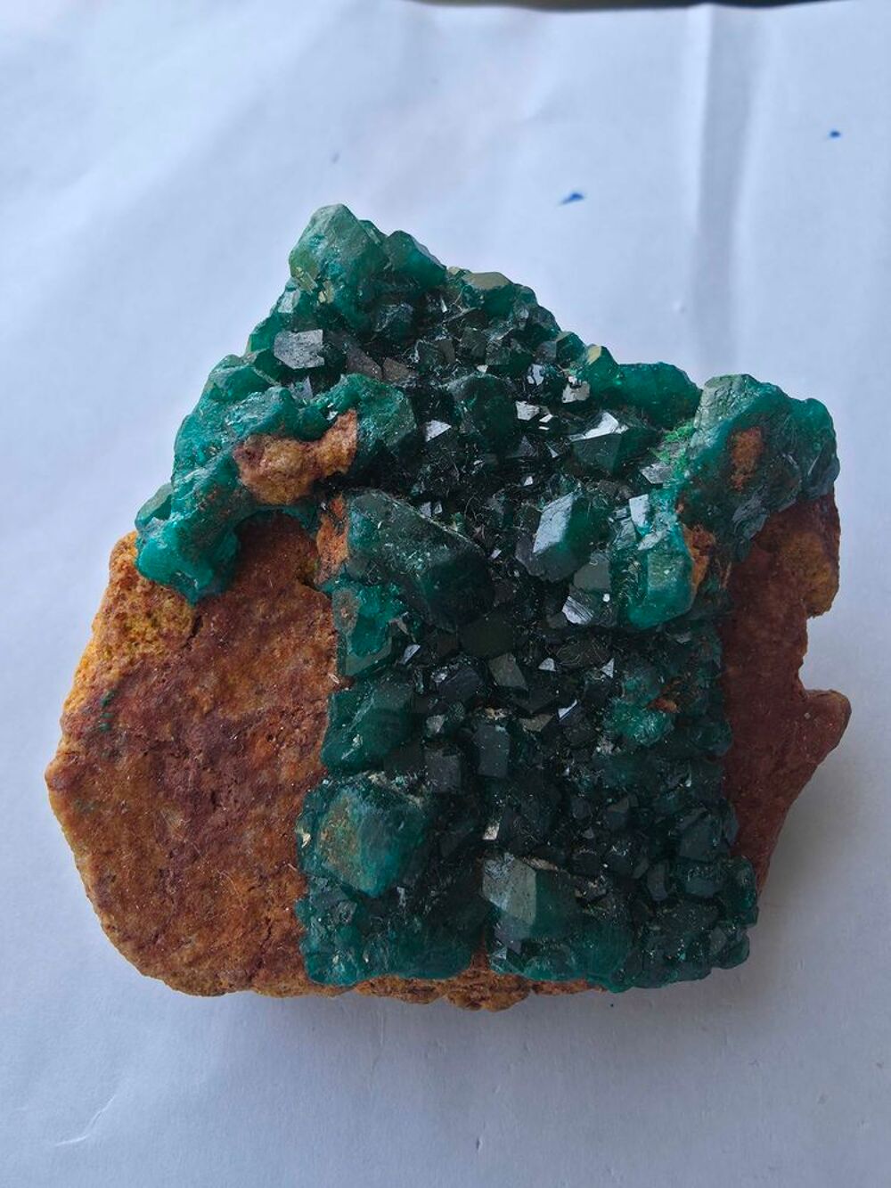 Min&eacute;ral de Collection : Superbe Dioptase sur Gangue du Katanga(105g) 