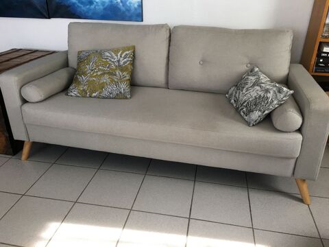 Banquette Canap tissu lin 150 Montpellier (34)