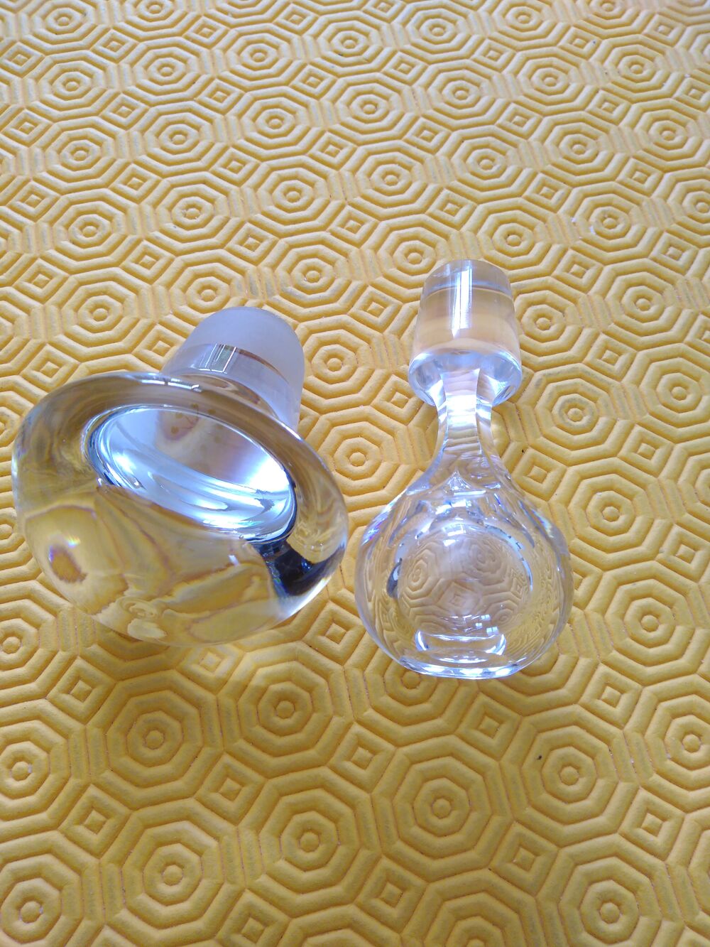 2 Bouchons de carafe en cristal Décoration