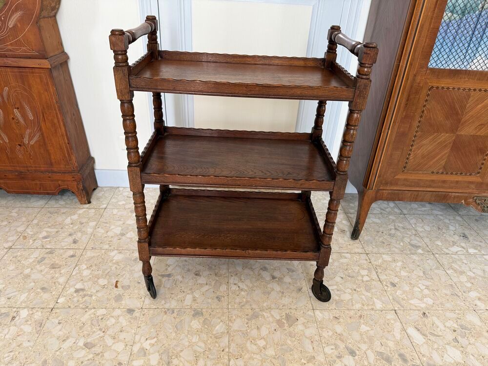 TABLE DESSERTE EN BOIS A ROULETTES Meubles