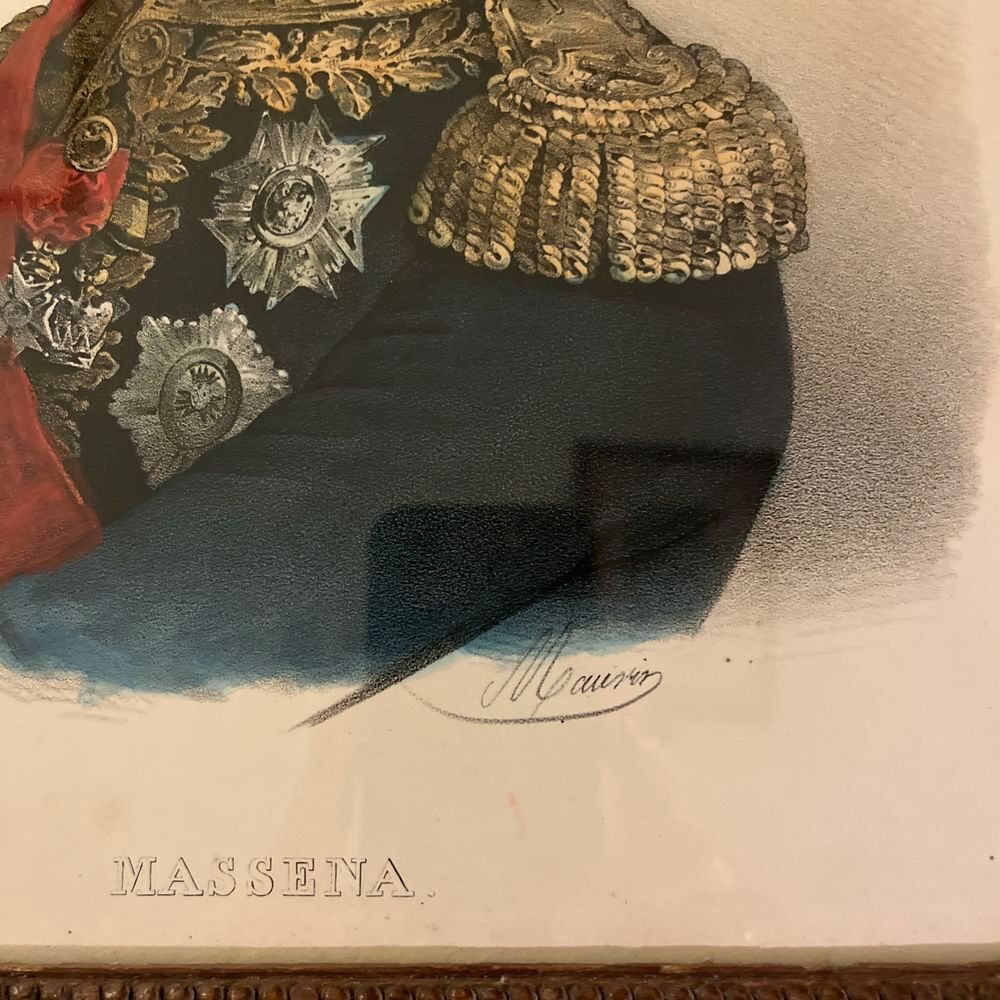 Tableau Portrait MASSENA G&eacute;n&eacute;ral D'Empire Napol&eacute;on Cadre Sig 