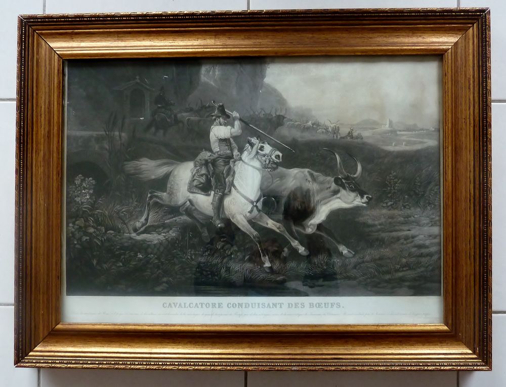Grande aquatinte de JP Jazet d'apr&egrave;s Horace Vernet XIX&egrave;me Décoration