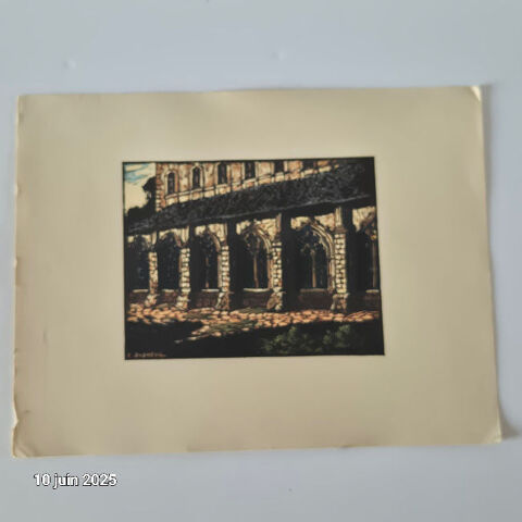 Gravure sur bois dessinée par Ferdinand Dubreuil.  1950, abb 45 Saumur (49)