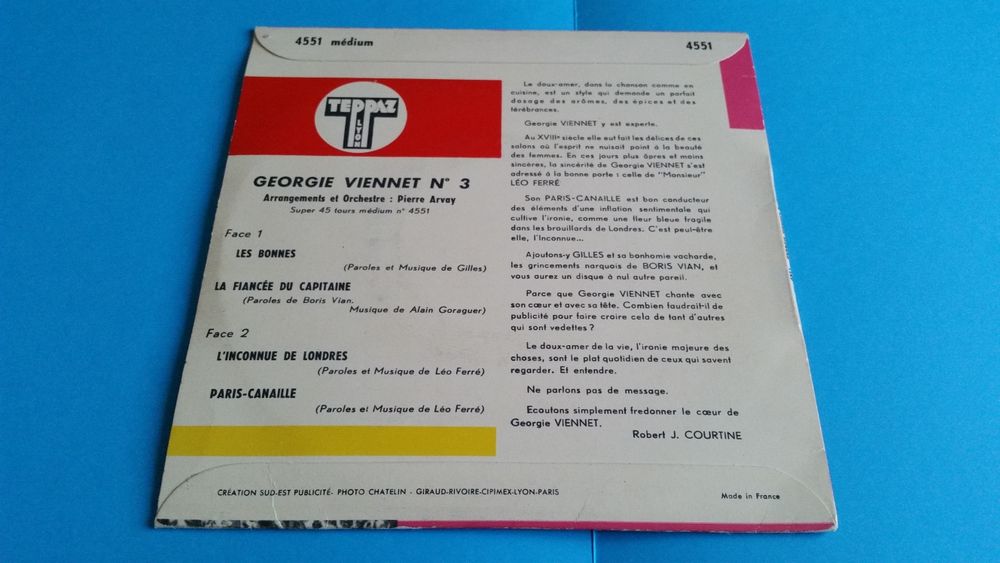 GEORGIE VIENNET CD et vinyles