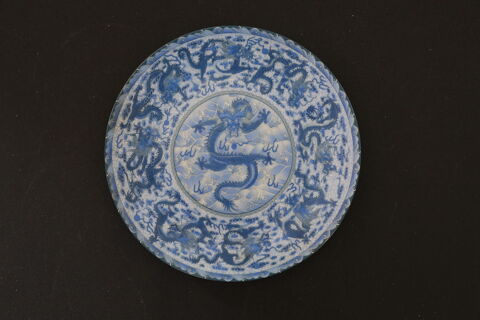 ASSIETTE CHINOIS AVEC DRAGON BLEU  50 Saint-Étienne (42)