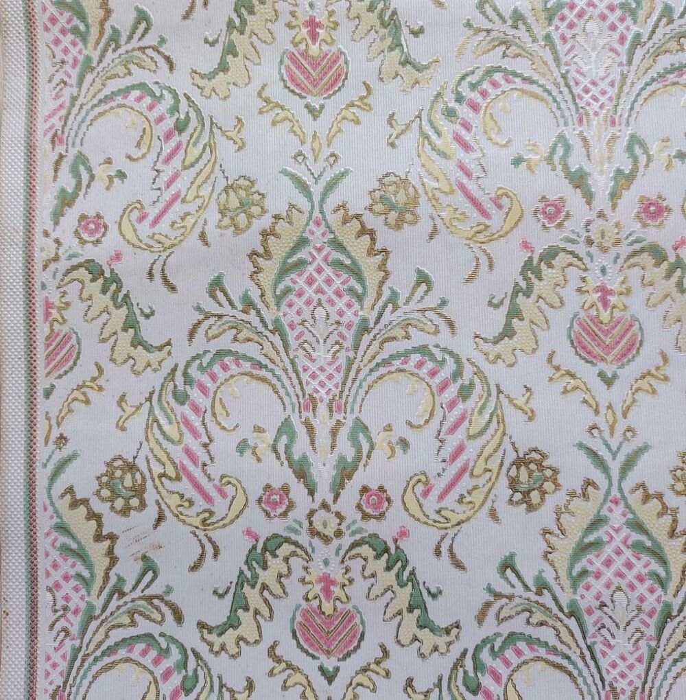 Papier peint assez &eacute;pais fleurs vintage Décoration