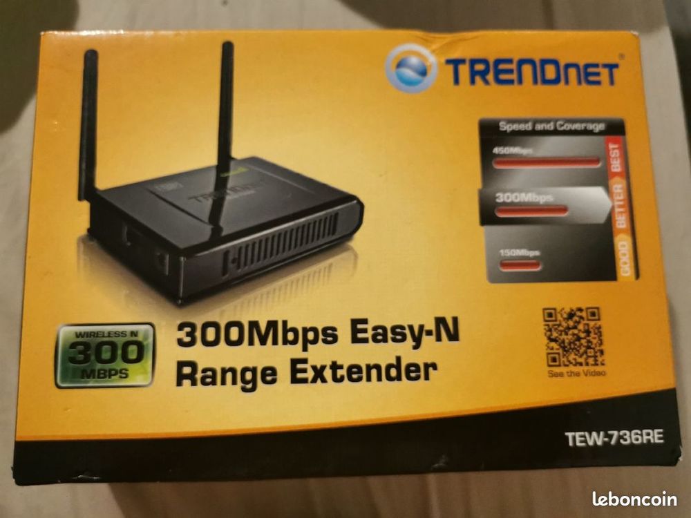 R&eacute;p&eacute;teur wifi Trendnet 300 Mbps Matriel informatique