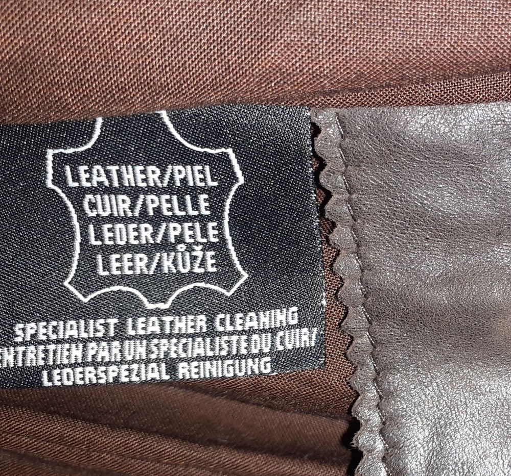 Manteau cuir Marron fonc&eacute; T36 Vêtements
