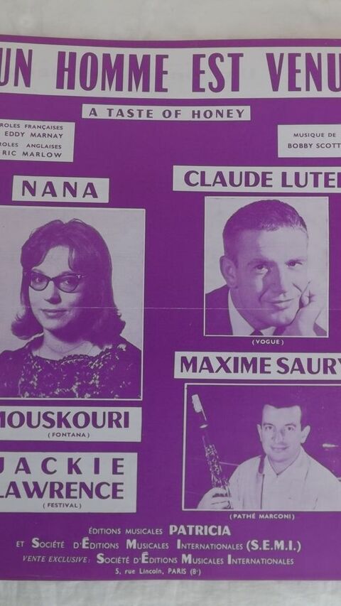 Partition bilingue A taste of honey 4 Tarbes (65)