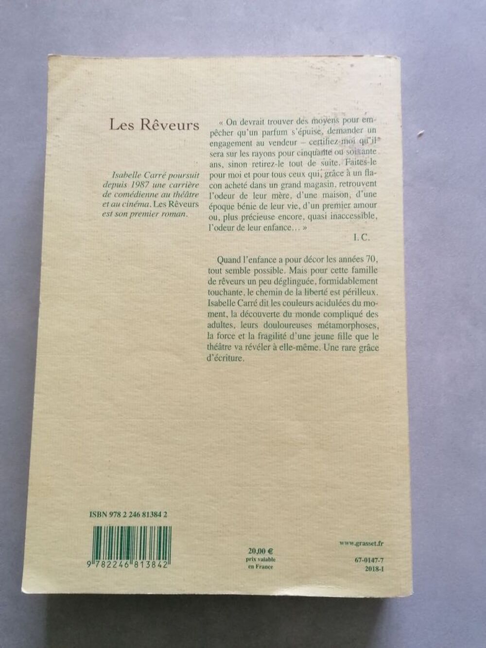 Les r&ecirc;veirs Isabelle Carr&eacute; Livres et BD