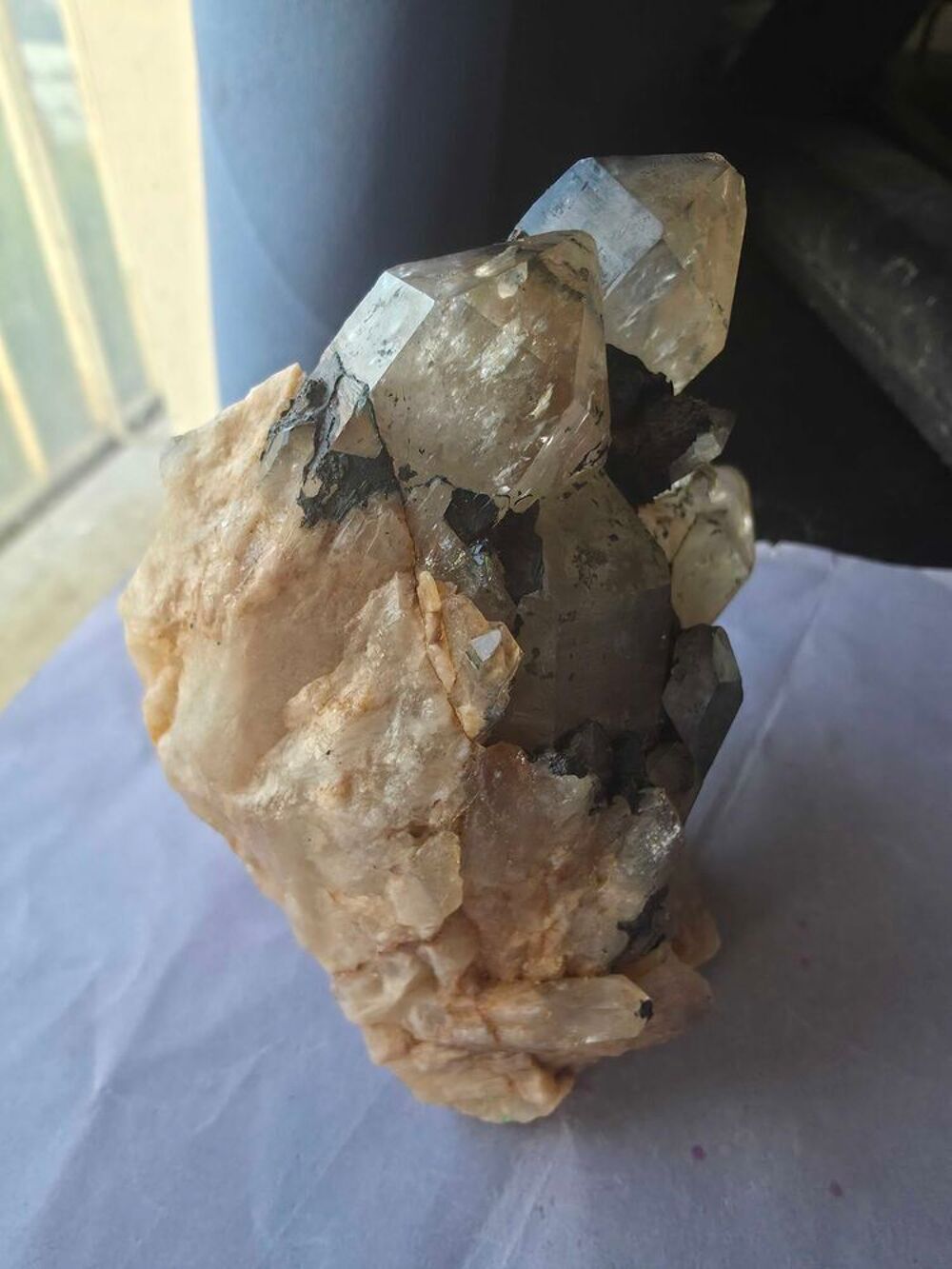 Superbe Groupe de Cristaux Citrine Katanga Congo 382g-Pi&egrave;ce de Collection 