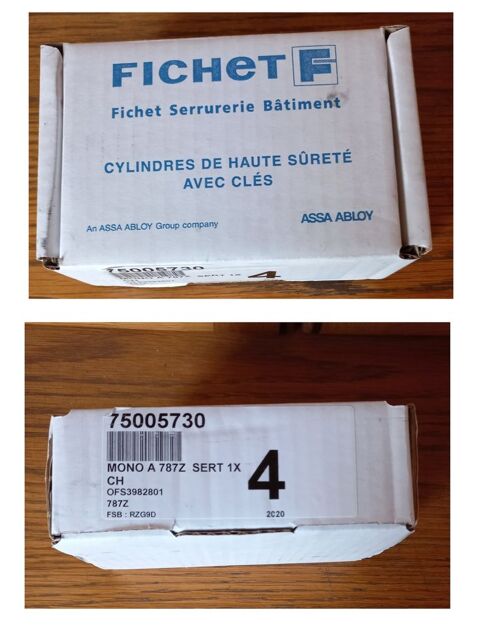 Serrure Fichet A 787Z + carte 175 Perceneige (89)