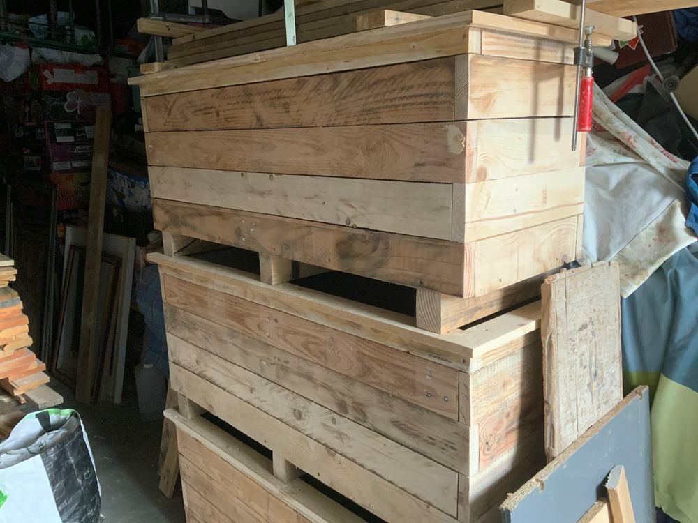 jardini&egrave;res en bois de palette Jardin