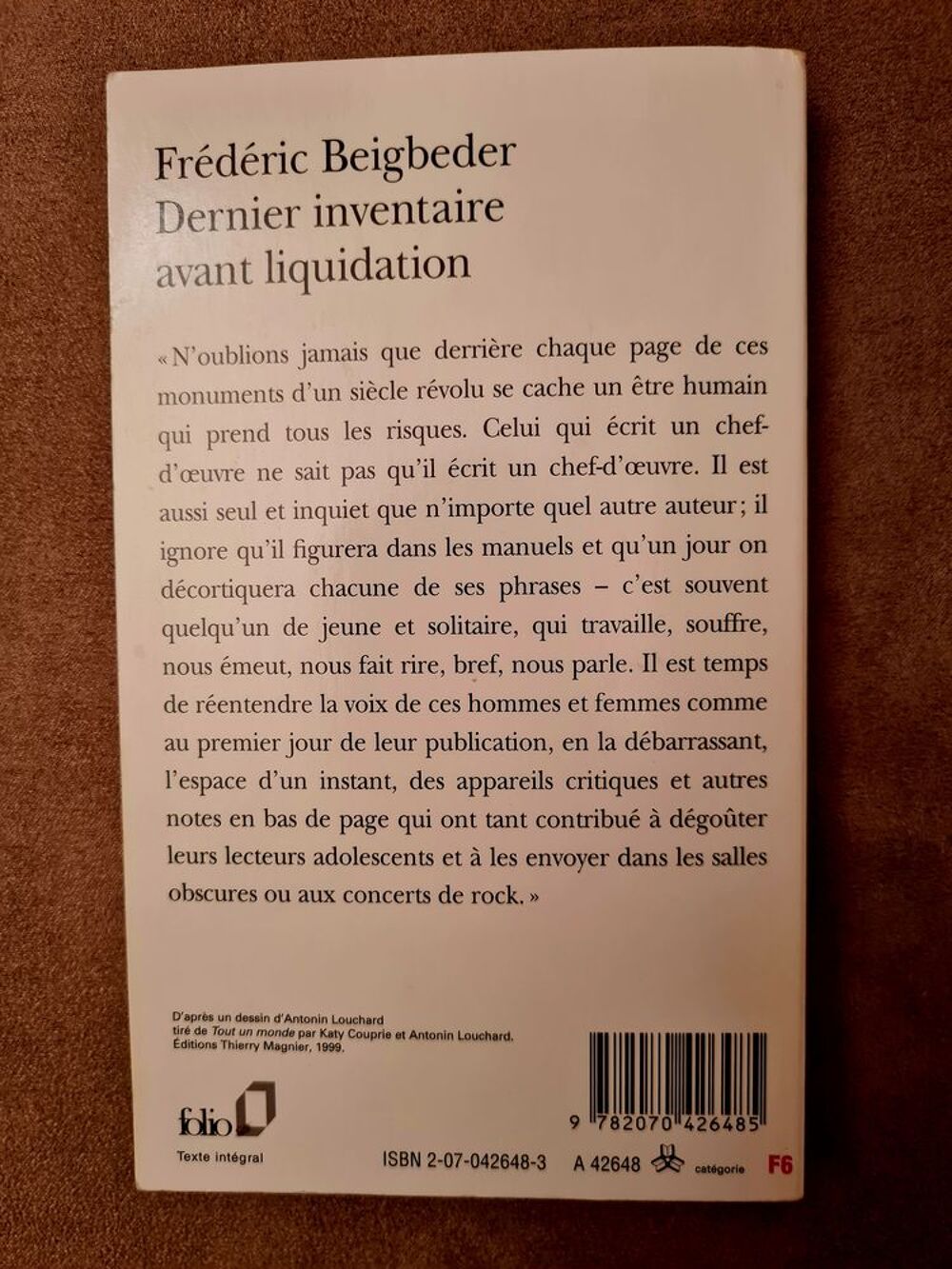 Dernier inventaire avant liquidation Livres et BD