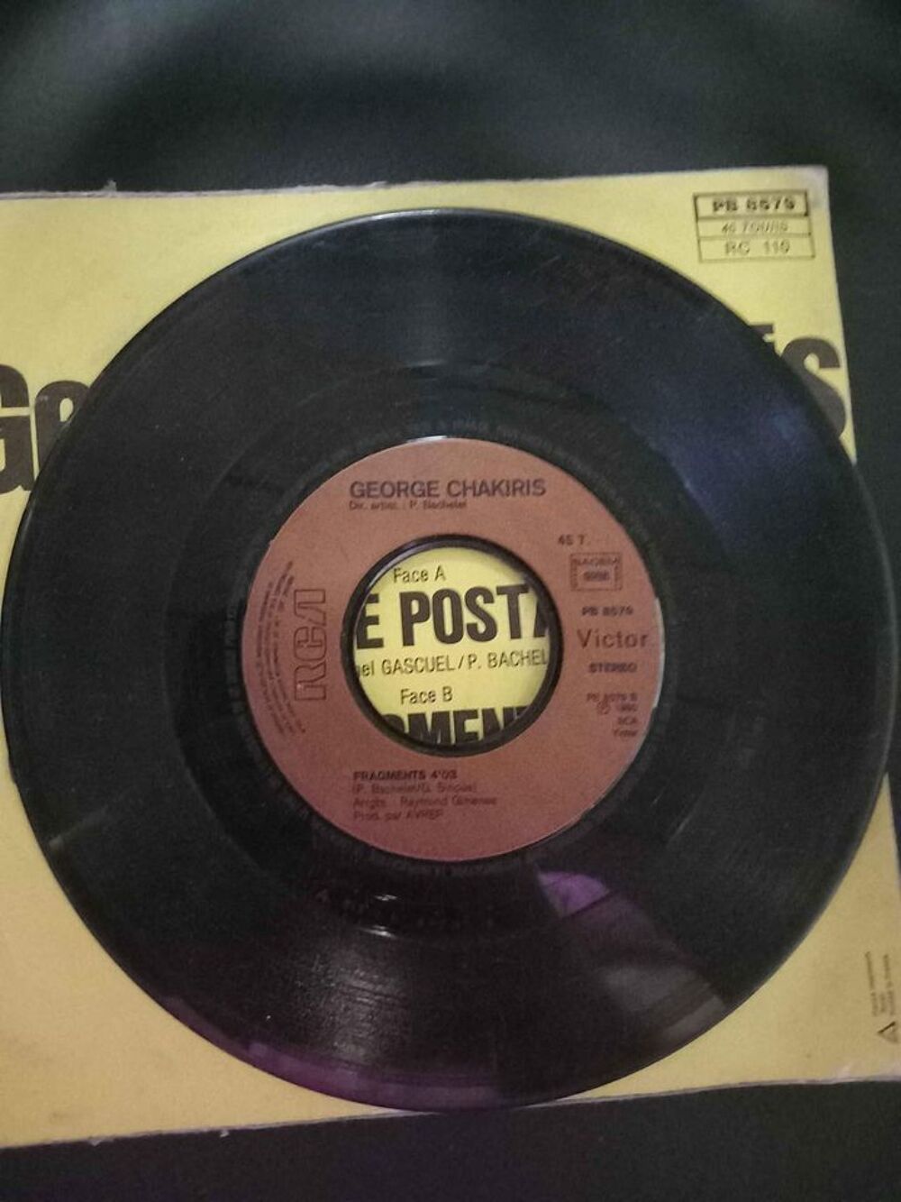 45 Tours, George Chakiris, carte postale CD et vinyles