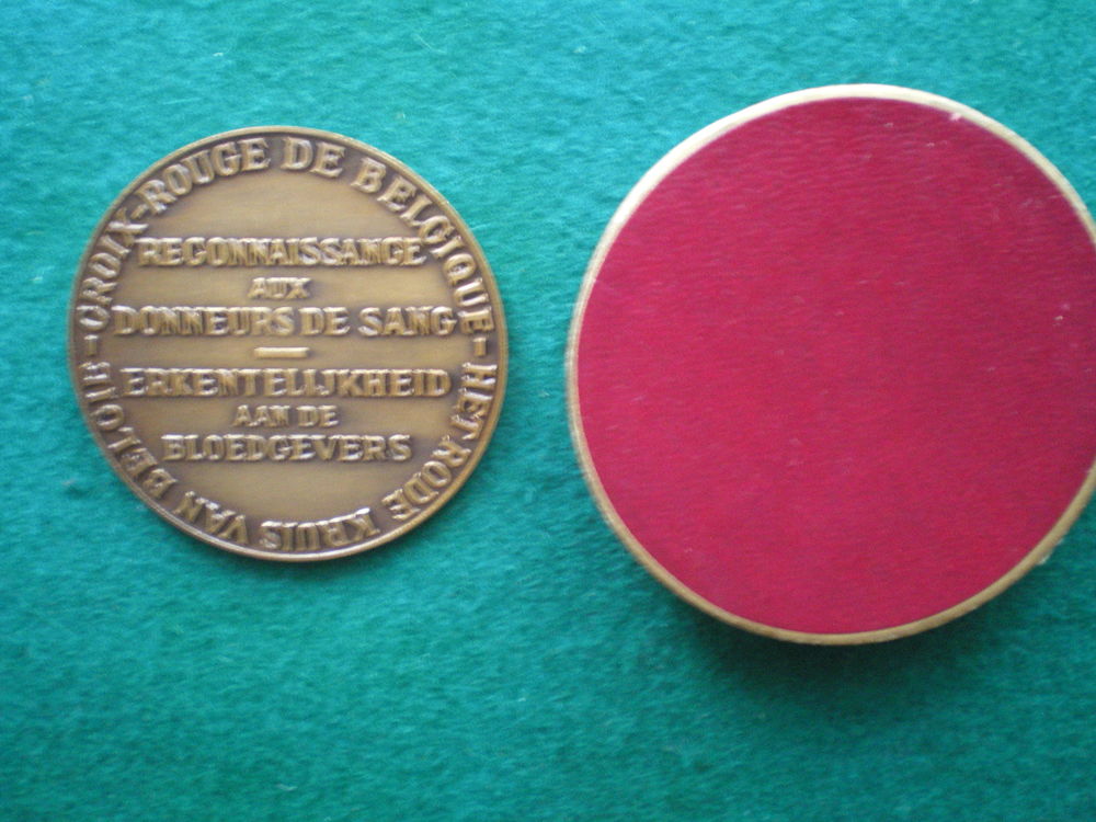 M&eacute;daille de la Croix Rouge - Donneurs de sang. Belgique. 
